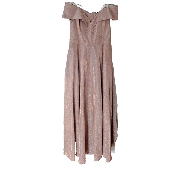 Xscape Off-Shoulder Glitter Gown - Picture 3 of 9